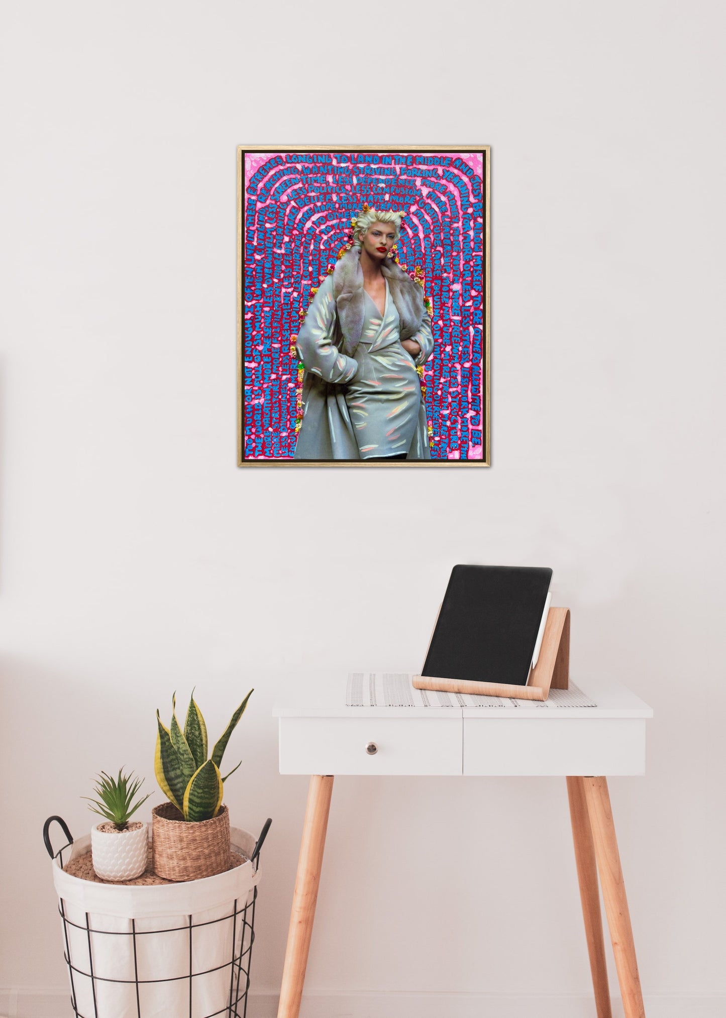 Vogue Reflections: “Just Be” Original Art 11x14in Framed