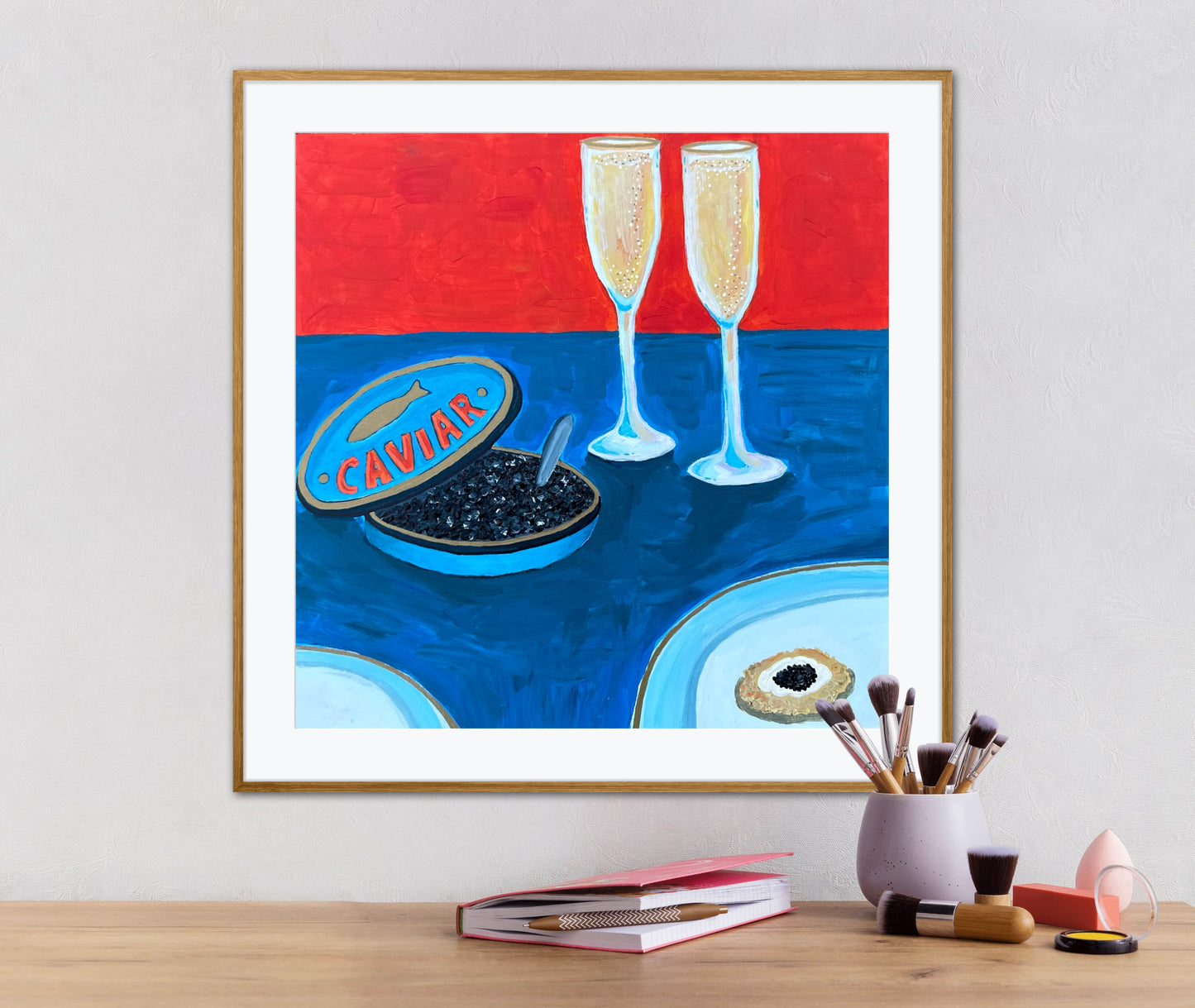 Little Luxuries Collection: We Go Together Like Champagne & Caviar - 10x10in Glicée Fine Art Print