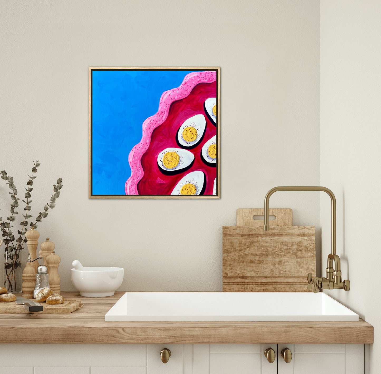 Little Luxuries Collection: Deviled Eggs - 12x12in Original Art
