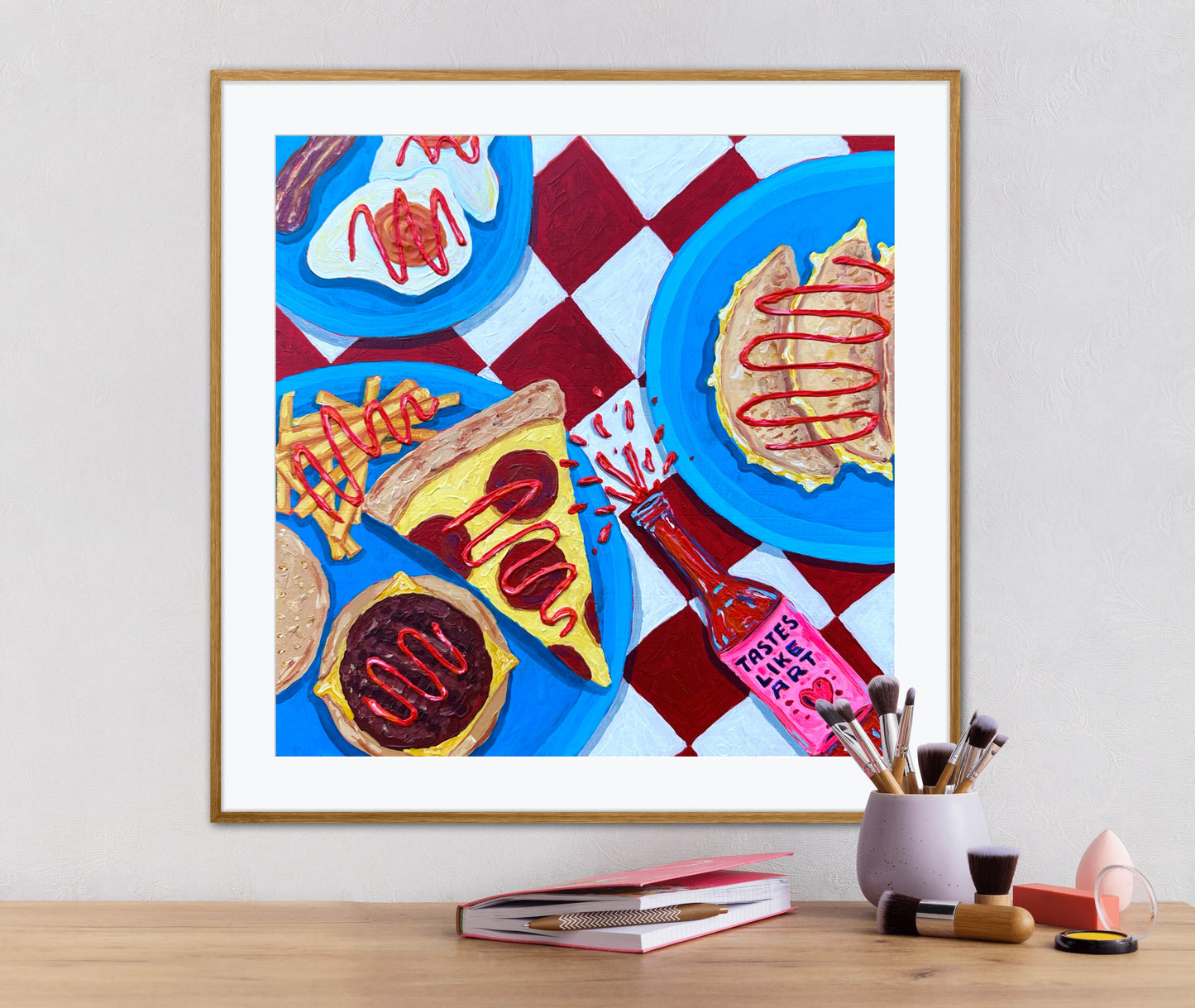 Little Luxuries Collection: Hot Sauce on Everything - 10x10in Glicée Fine Art Print