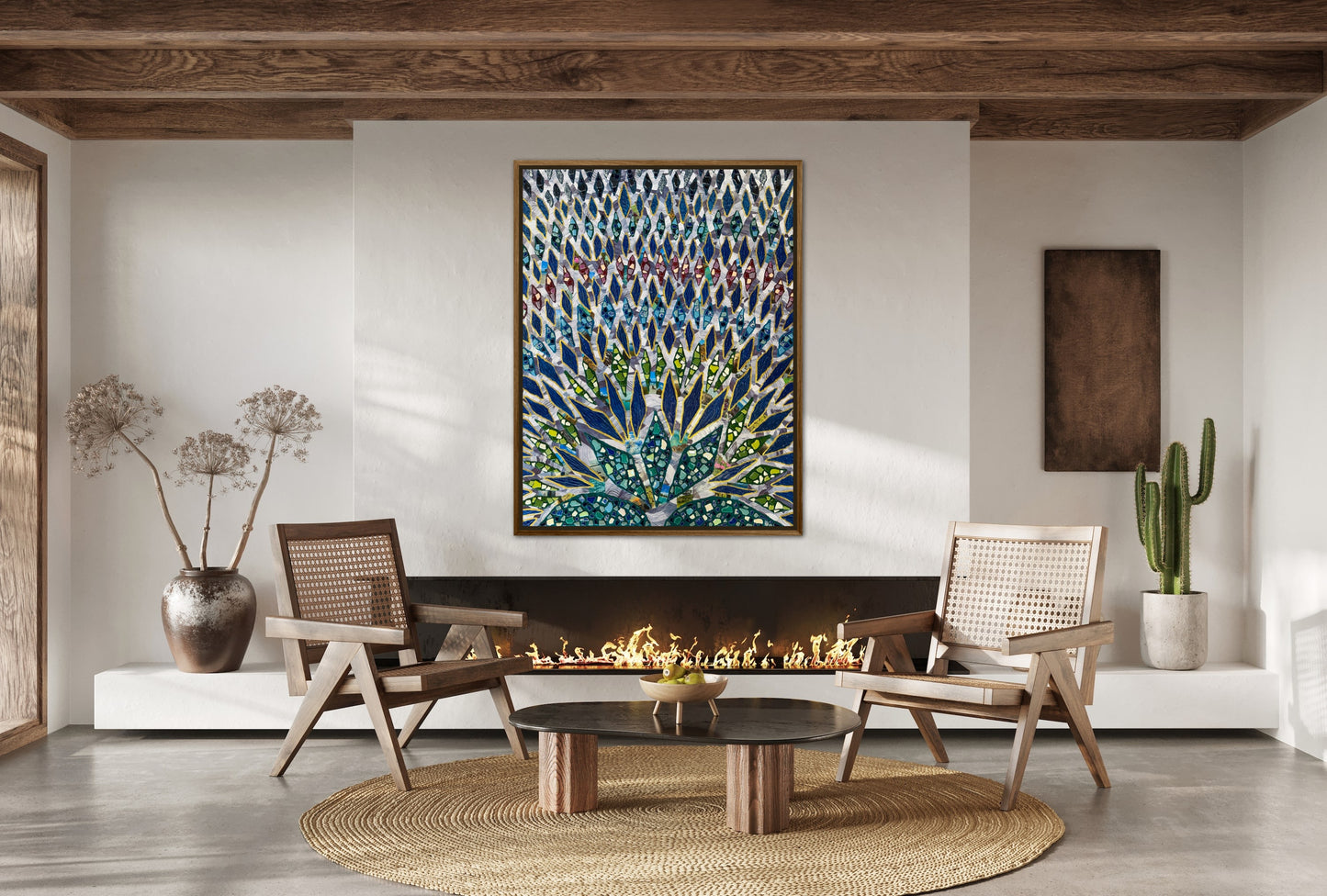 The Path to Paradise - 36x48in Mixed Media Textured Artwork Framed