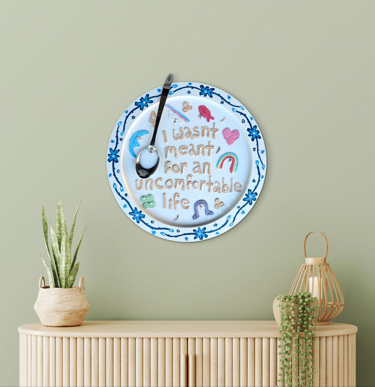 Lucky Charms: I Wasn’t Meant for an Uncomfortable Life - 20x20in Mixed Media