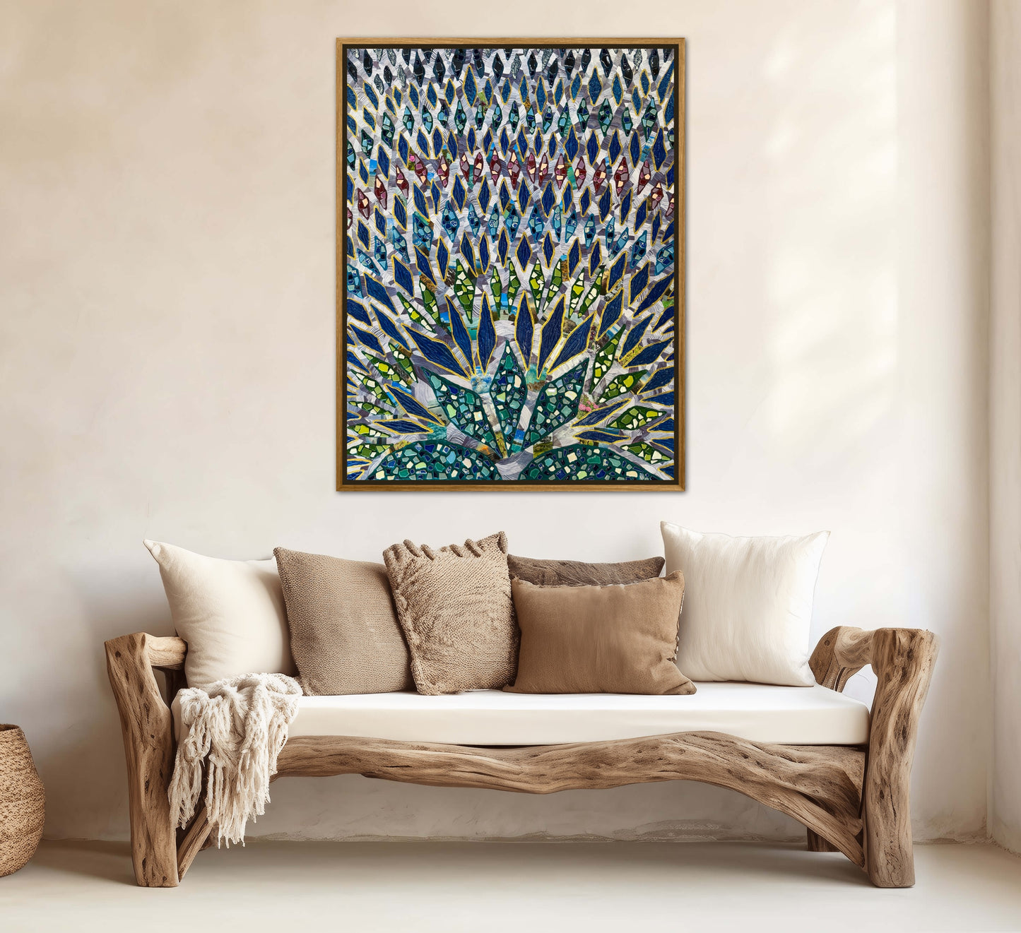 The Path to Paradise - 36x48in Mixed Media Textured Artwork Framed