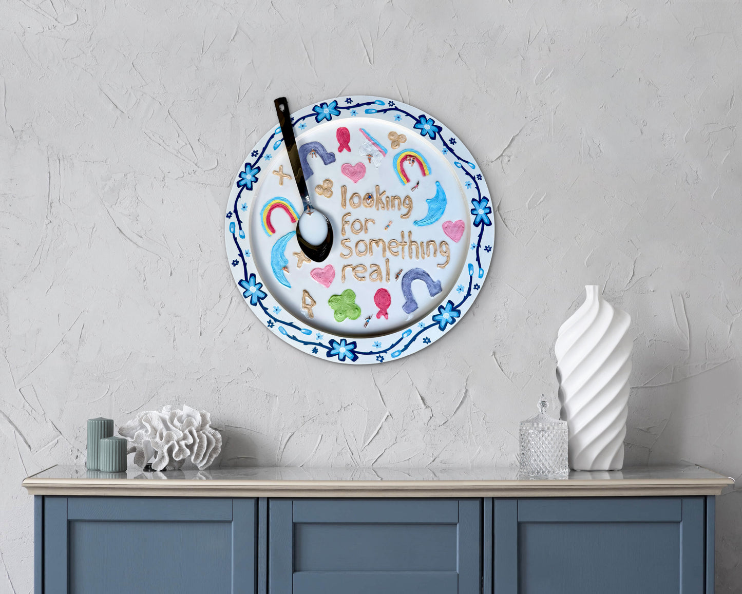 Lucky Charms: Looking for Something Real - 20x20in Mixed Media