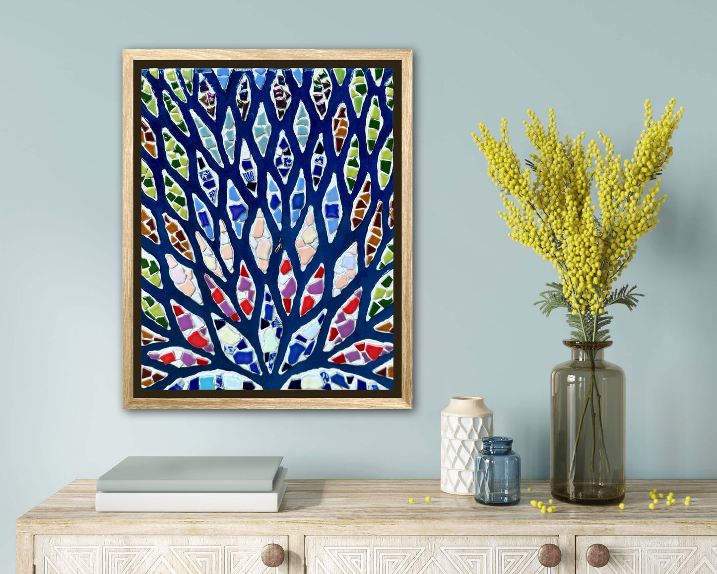 The Path to Wholeness - 16x20in Mixed Media; Sand, Acrylic & Resin on Canvas Framed