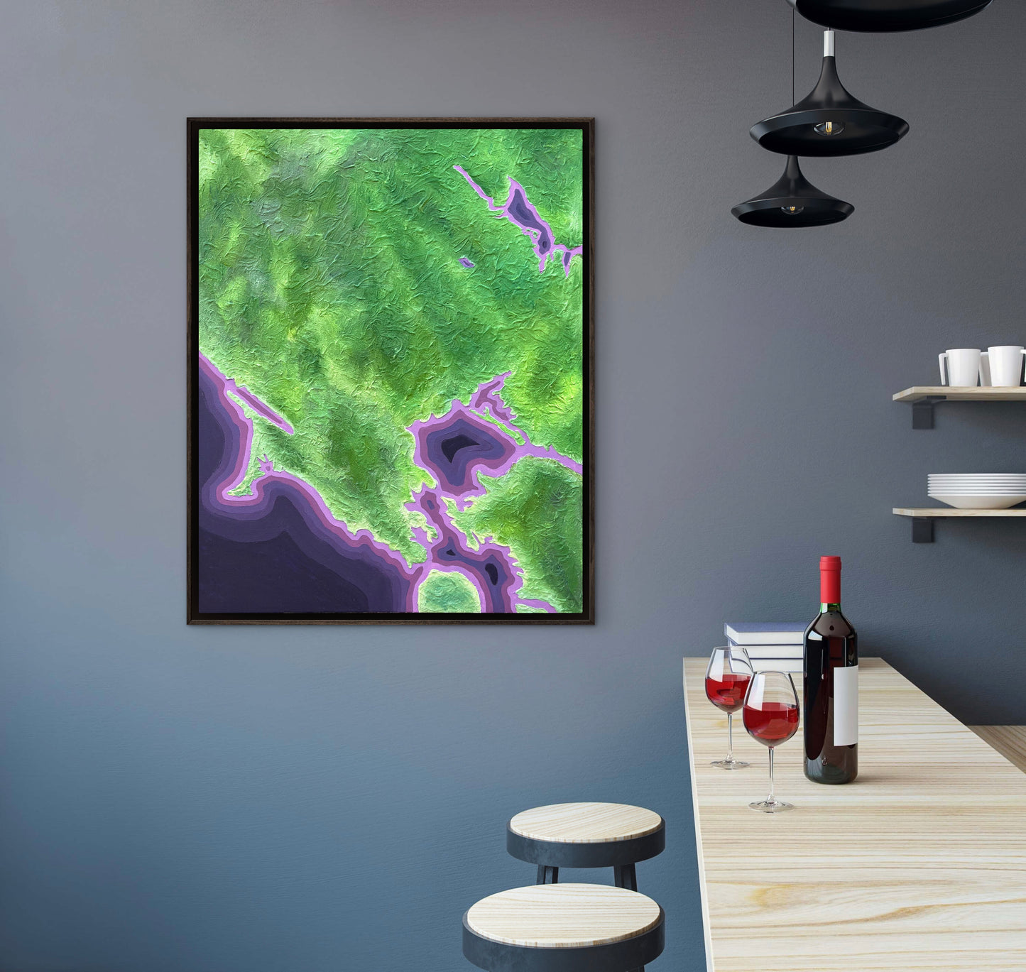 California Wine Country: A Love Letter, 24x30in Mixed Media on Canvas
