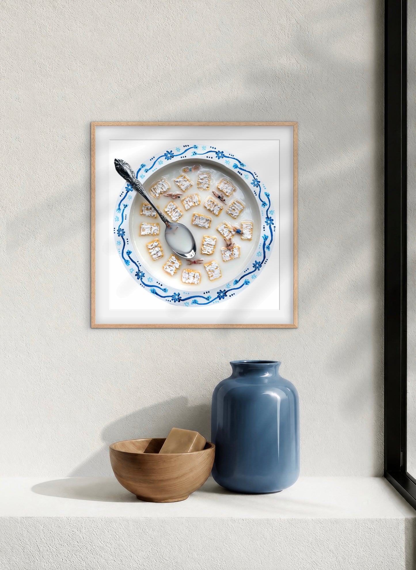 Saturday Mornings: Frosted Mini Wheats Print - 10x10in Glicée Fine Art Print