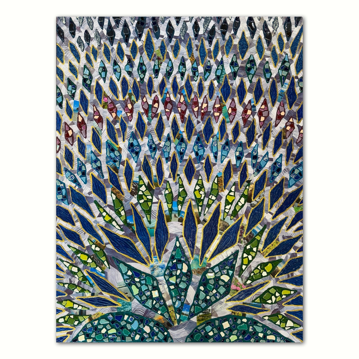 The Path to Paradise - 36x48in Mixed Media Textured Artwork Framed