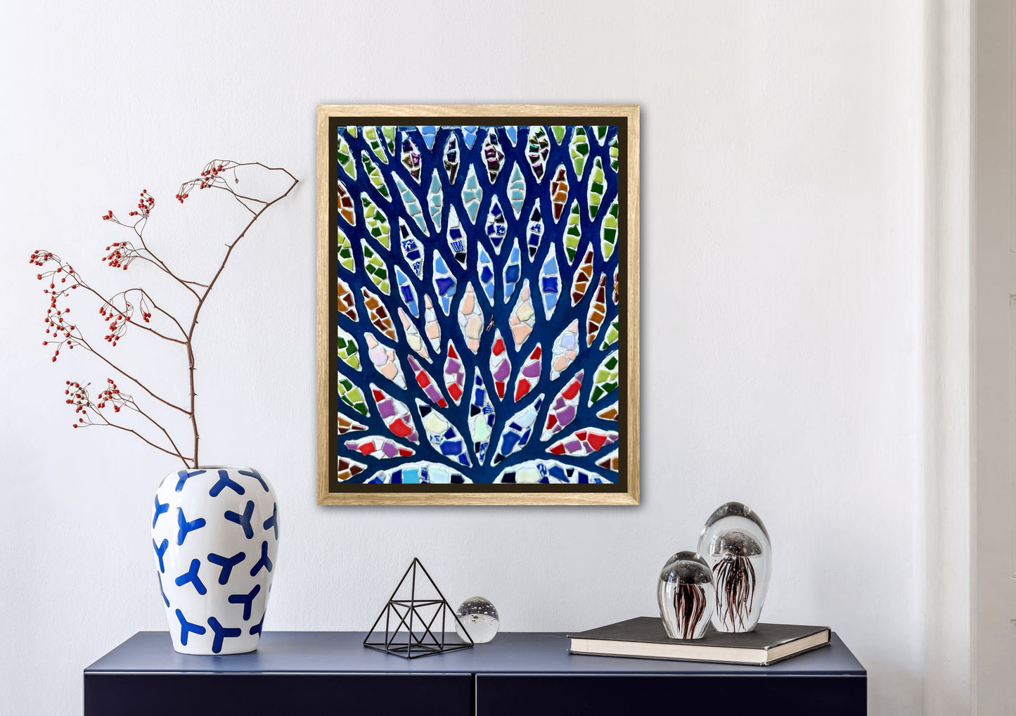 The Path to Wholeness - 16x20in Mixed Media; Sand, Acrylic & Resin on Canvas Framed