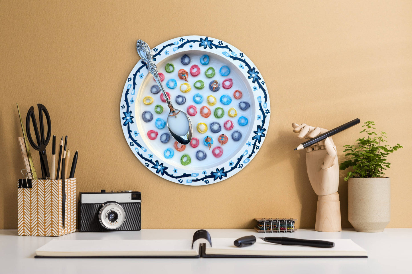 Fruit Loops: Saturday Mornings Cereal Collection - 8x8in Mixed Media