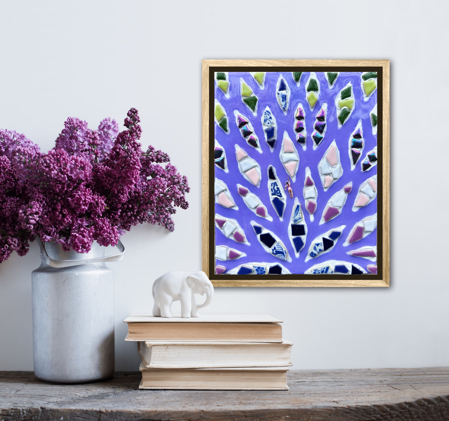 The Path to Fulfillment - 8x10 Mixed Media; Sand, Acrylic & Resin on Canvas Framed