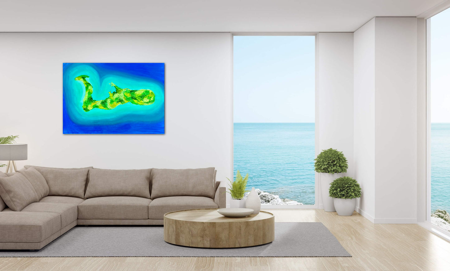 GRAND CAYMAN - 24x30in Acrylic & Resin on Canvas