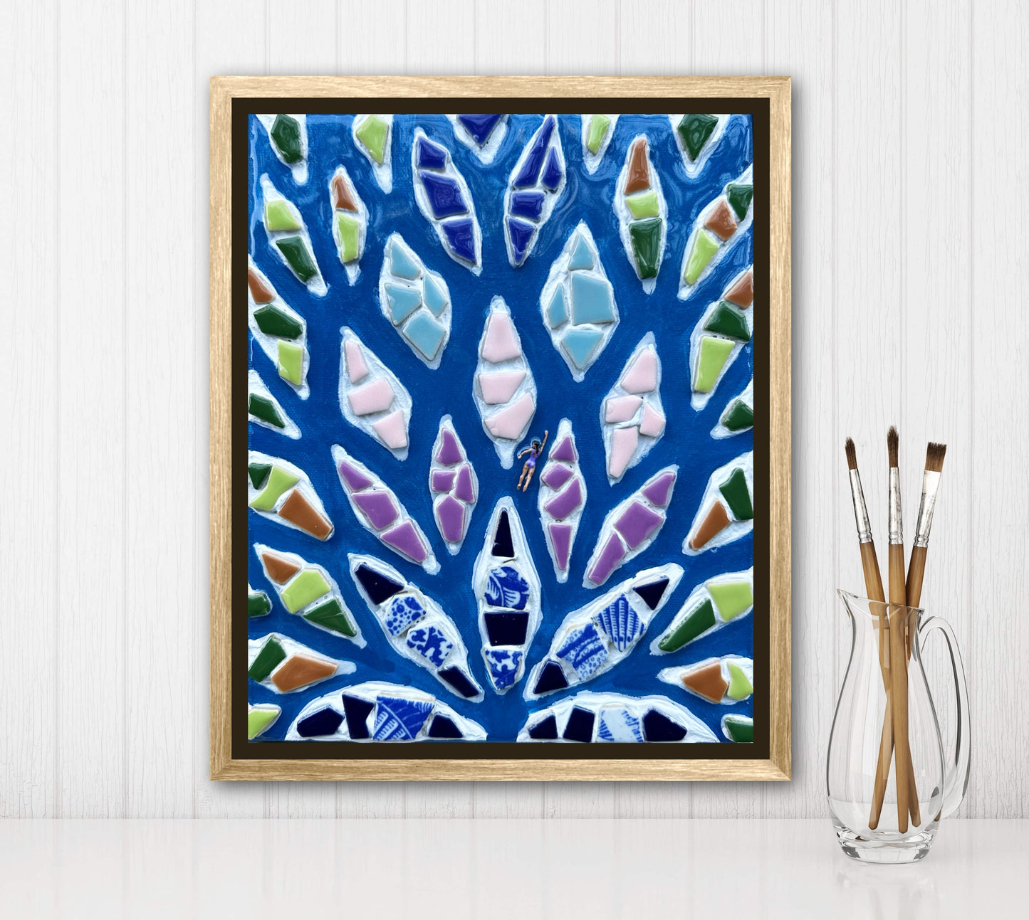 The Path to Purpose - 8x10 Mixed Media; Sand, Acrylic & Resin on Canvas Framed