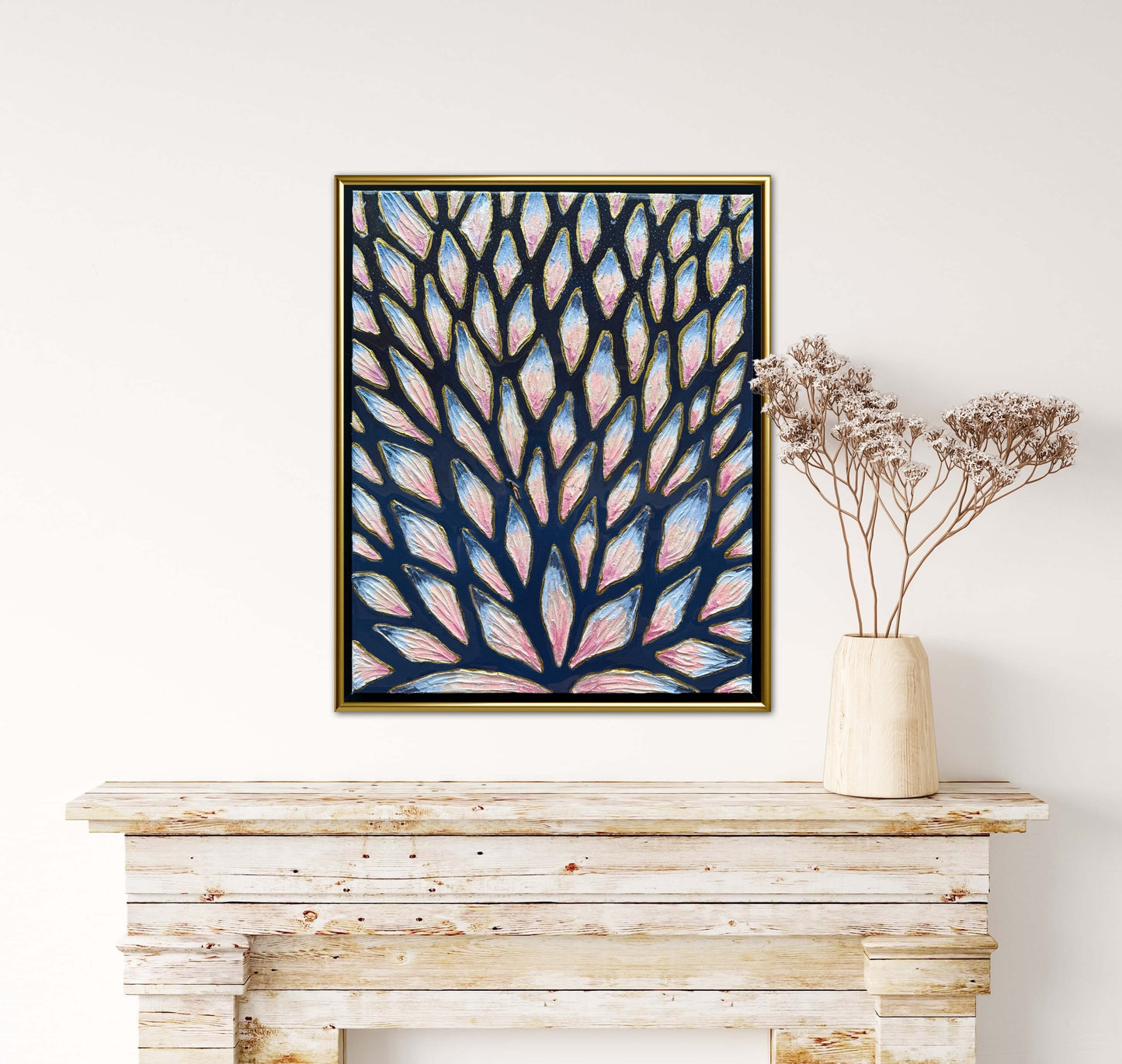 The Path to Intuition - 16x20in Mixed Media; Sand, Acrylic & Resin on Canvas Framed