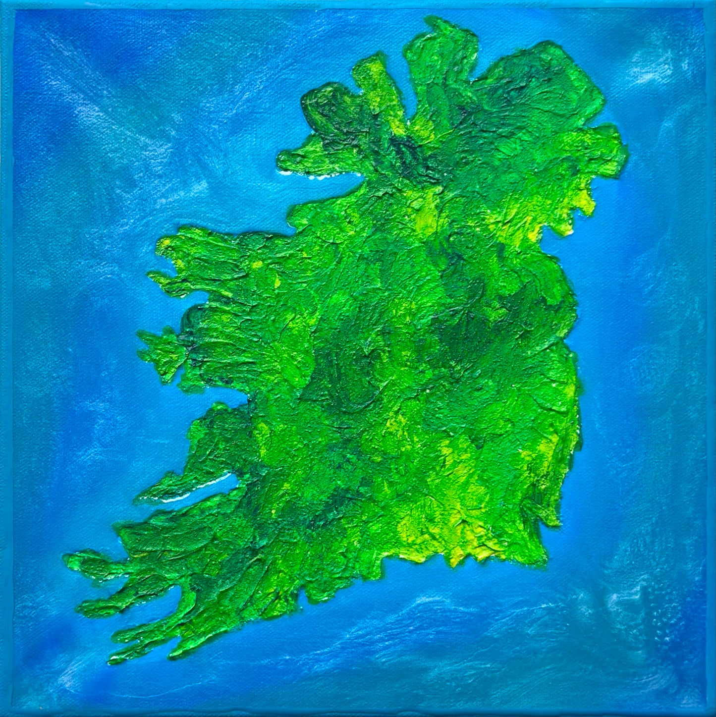 IRELAND 🇮🇪 - 12x12in Acrylic & Resin on Canvas