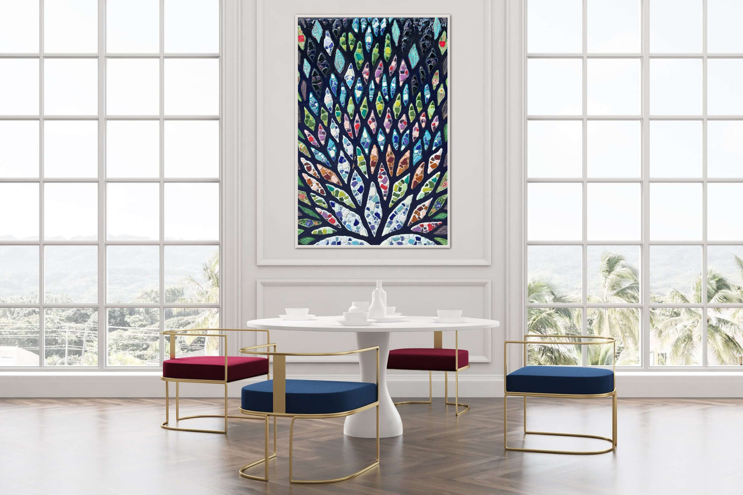 The Path to Wholeness - 24x36in Mixed Media; Sand, Acrylic & Resin on Canvas Framed