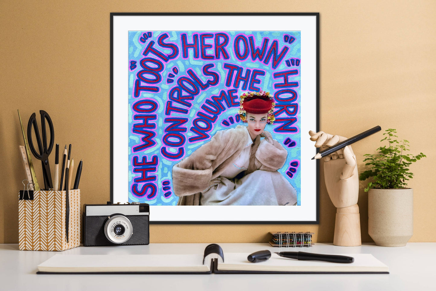 Vogue Reflections: She Who Toots Her Own Horn - 10x10in Glicée Fine Art Print