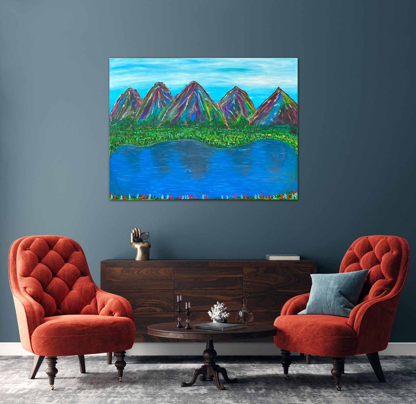 Mountains - 36x48in Acrylic on Canvas