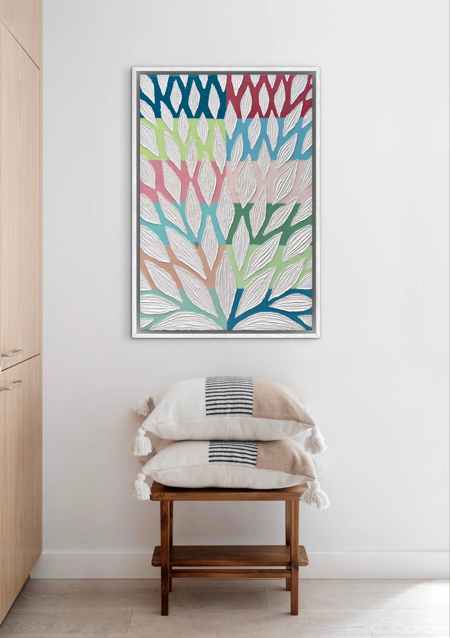 The Path to Bondi Beach - 24x36in Mixed Media; Sand, Acrylic & Resin on Canvas Framed