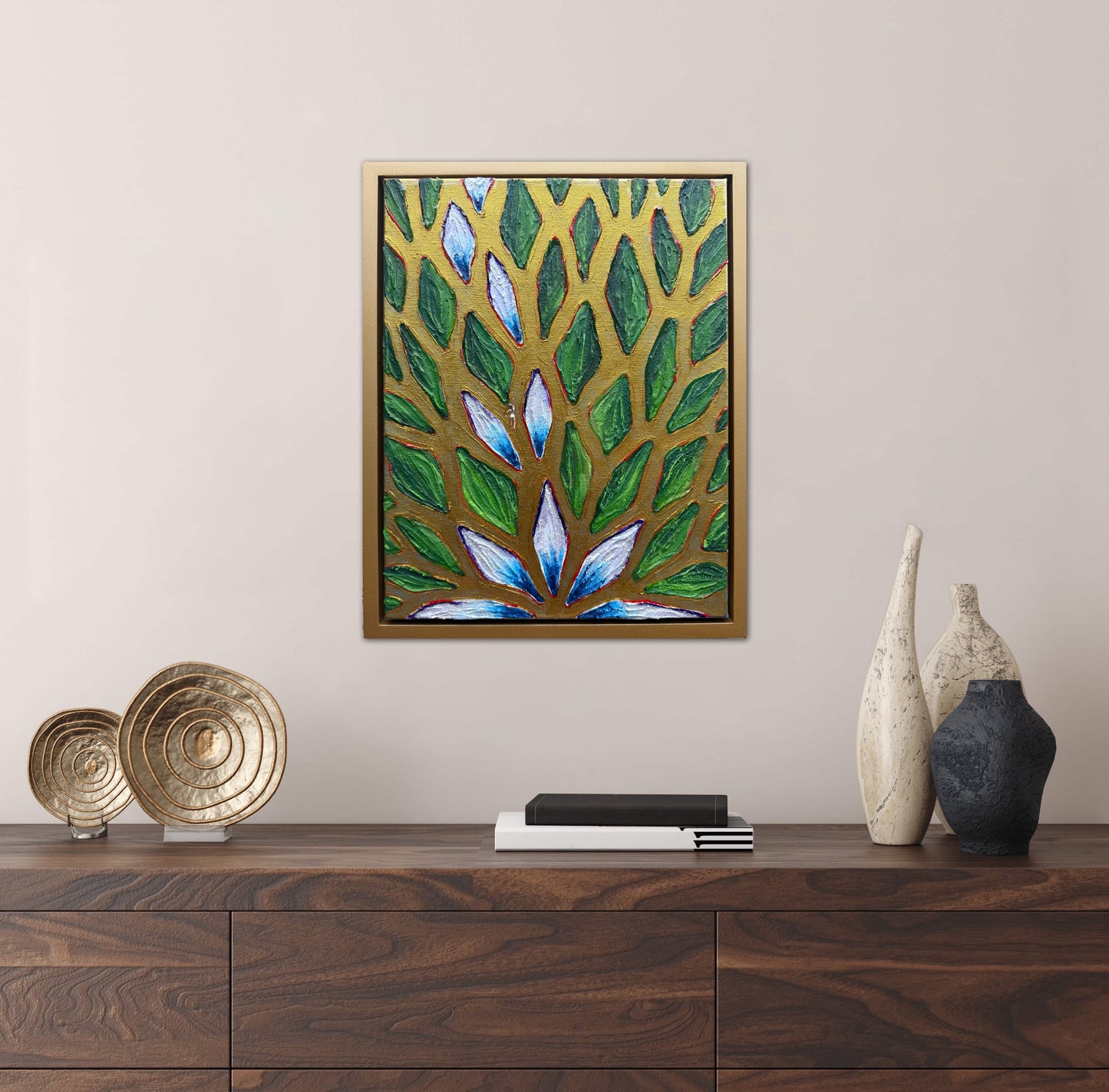 The Path to Success - 11x14 Mixed Media; Sand, Acrylic & Resin on Canvas Framed