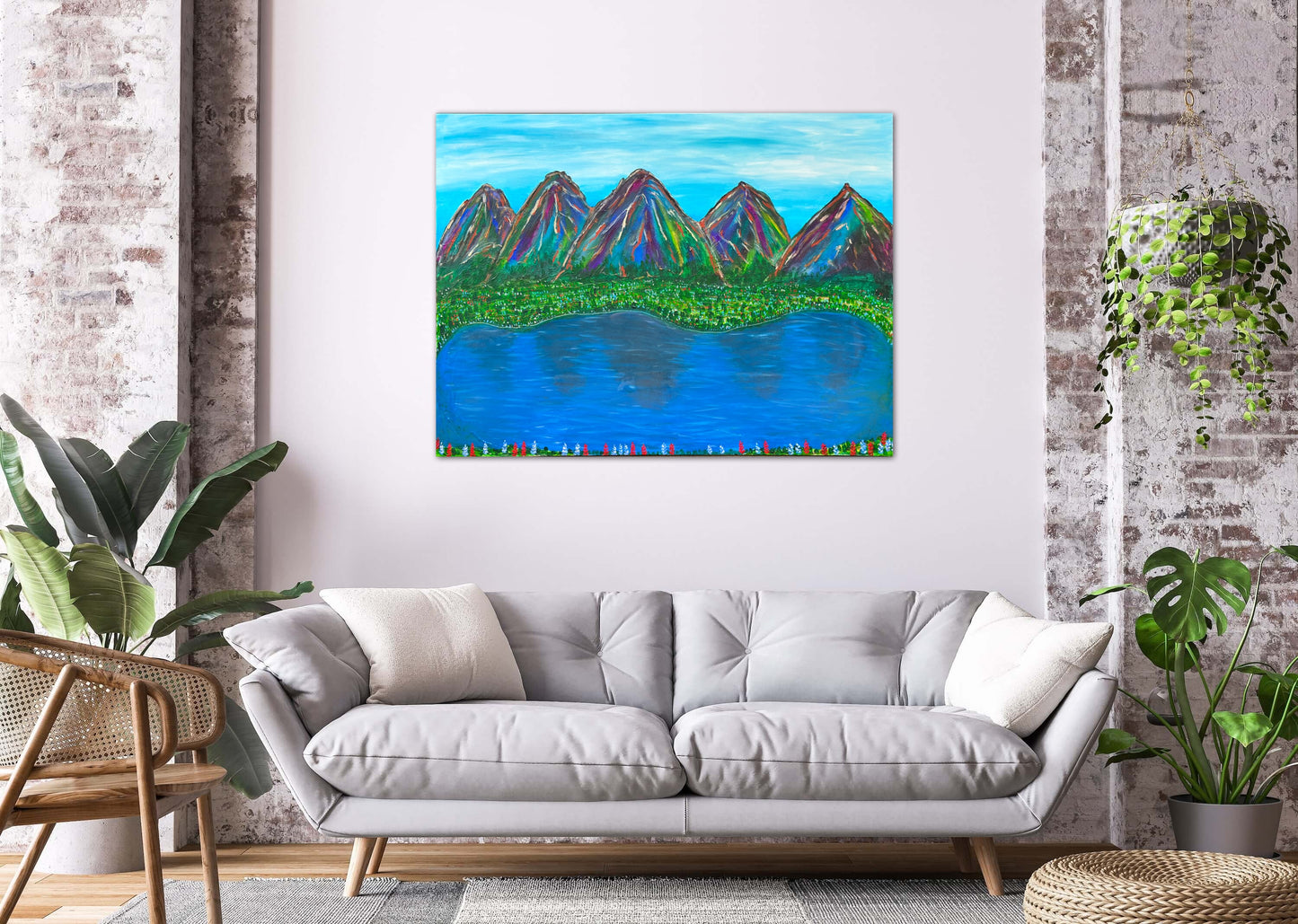 Mountains - 36x48in Acrylic on Canvas