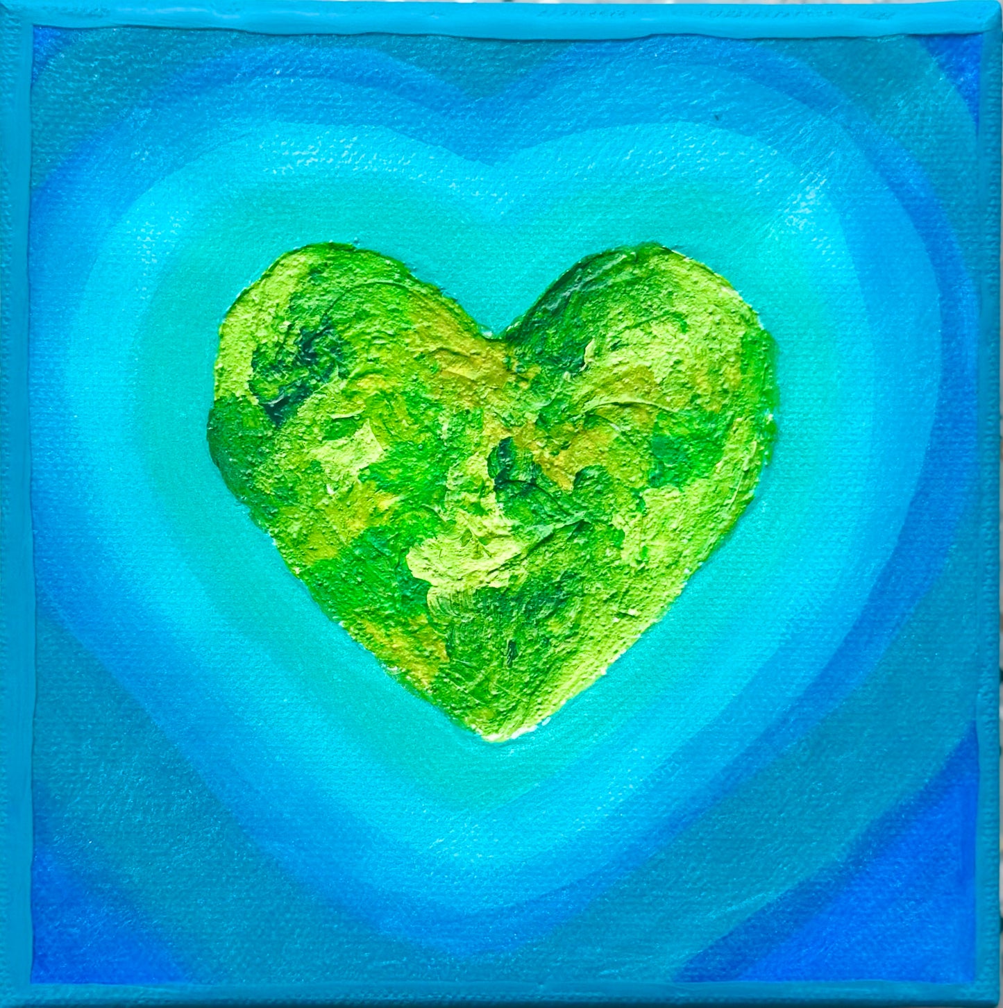 THE ISLAND OF MY HEART MINI - 6x6 Acrylic & Resin on Canvas