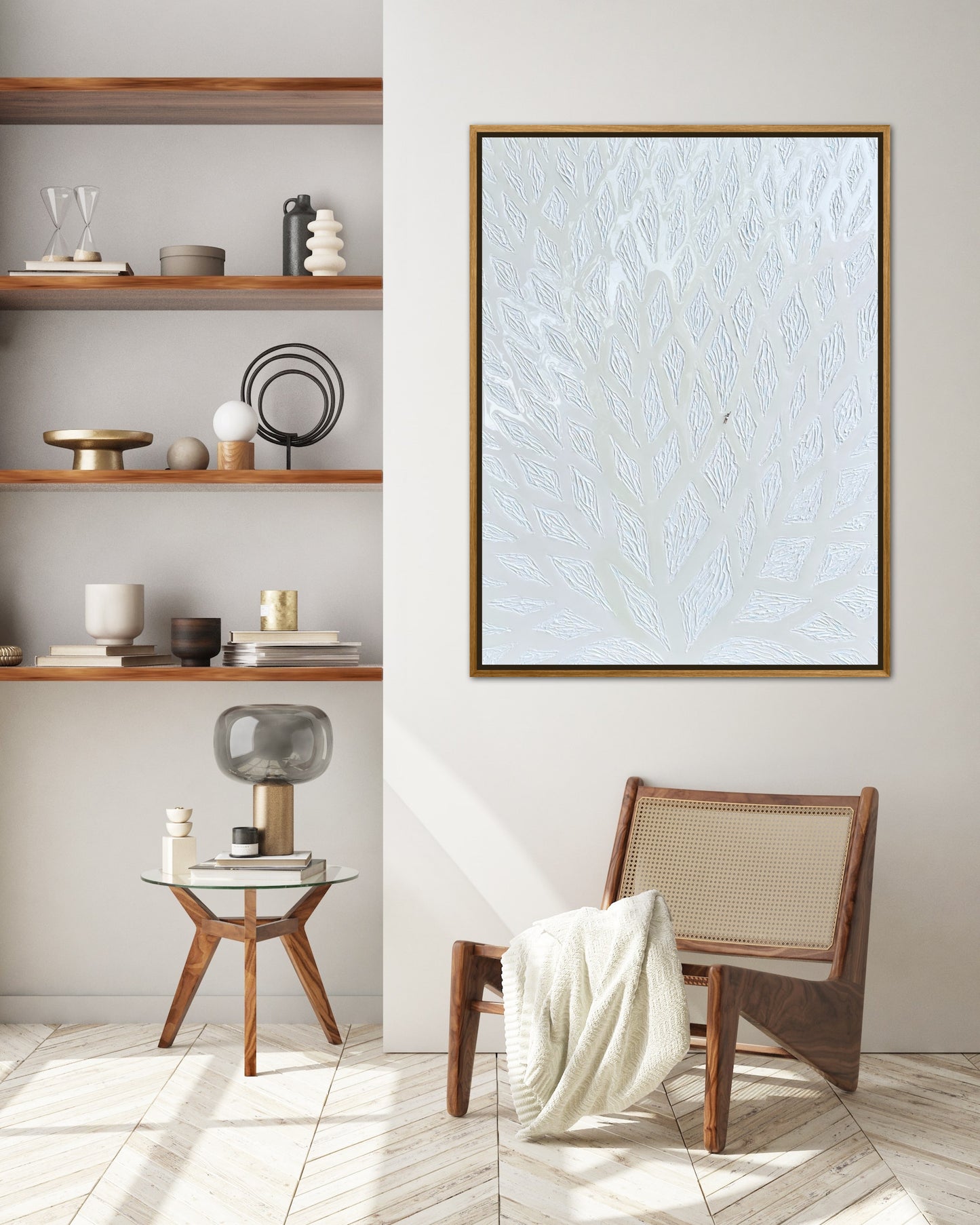 The Path to Dancing in the Clouds - 30x40in Mixed Media Textured Artwork Framed