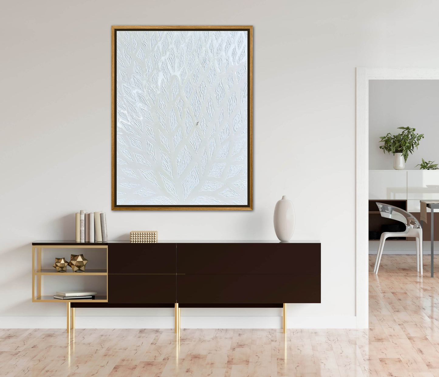 The Path to Dancing in the Clouds - 30x40in Mixed Media Textured Artwork Framed