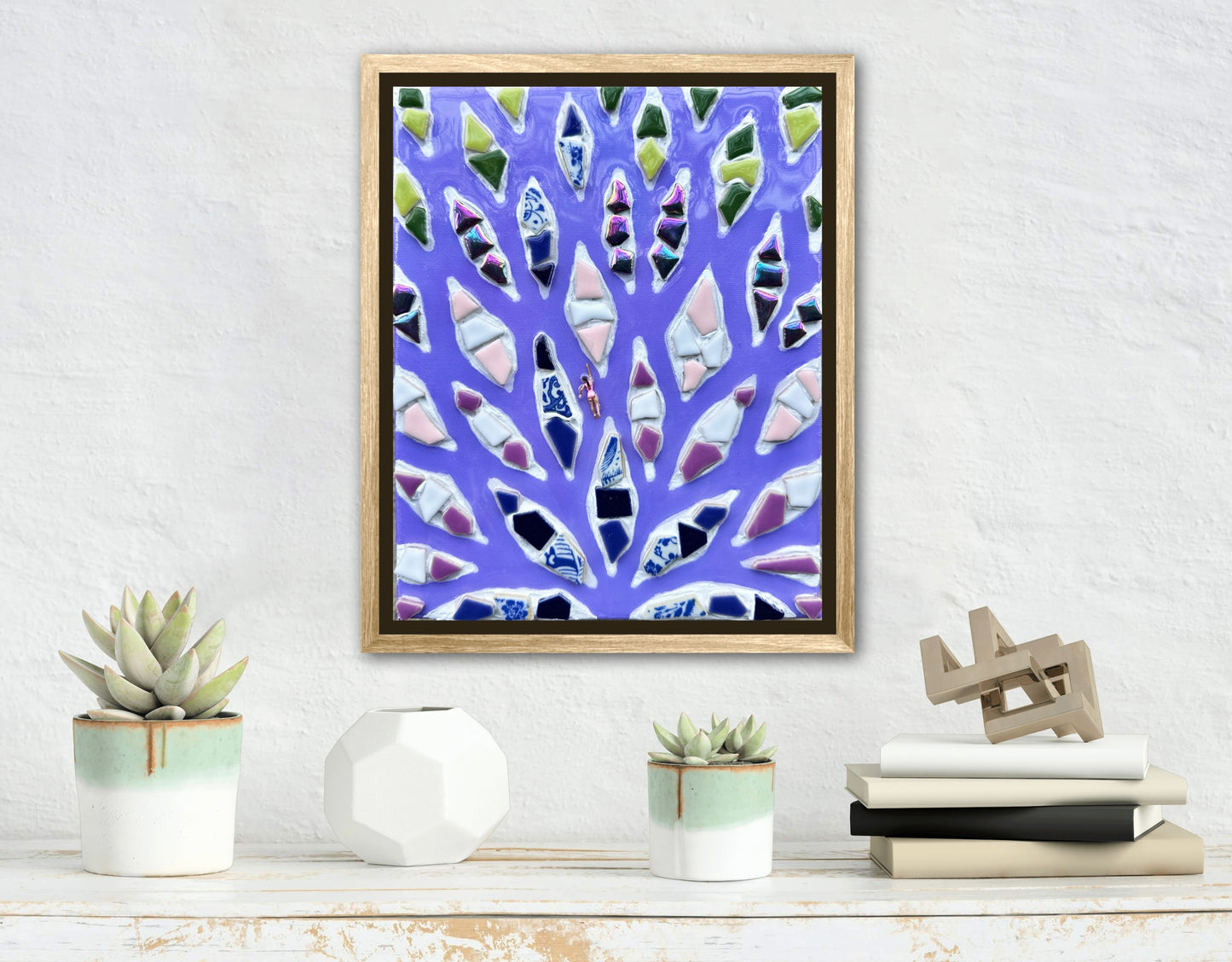 The Path to Fulfillment - 8x10 Mixed Media; Sand, Acrylic & Resin on Canvas Framed