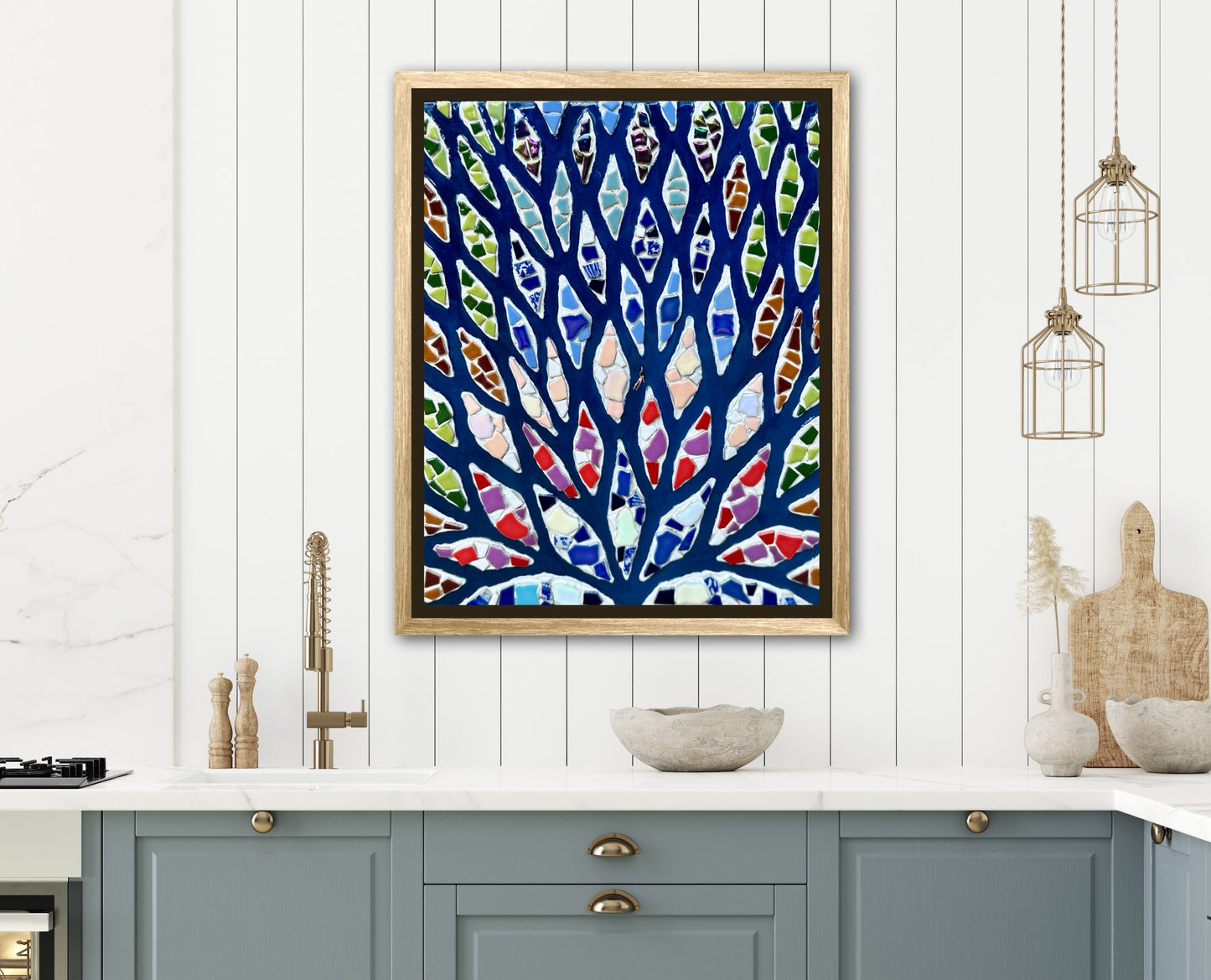 The Path to Wholeness - 16x20in Mixed Media; Sand, Acrylic & Resin on Canvas Framed