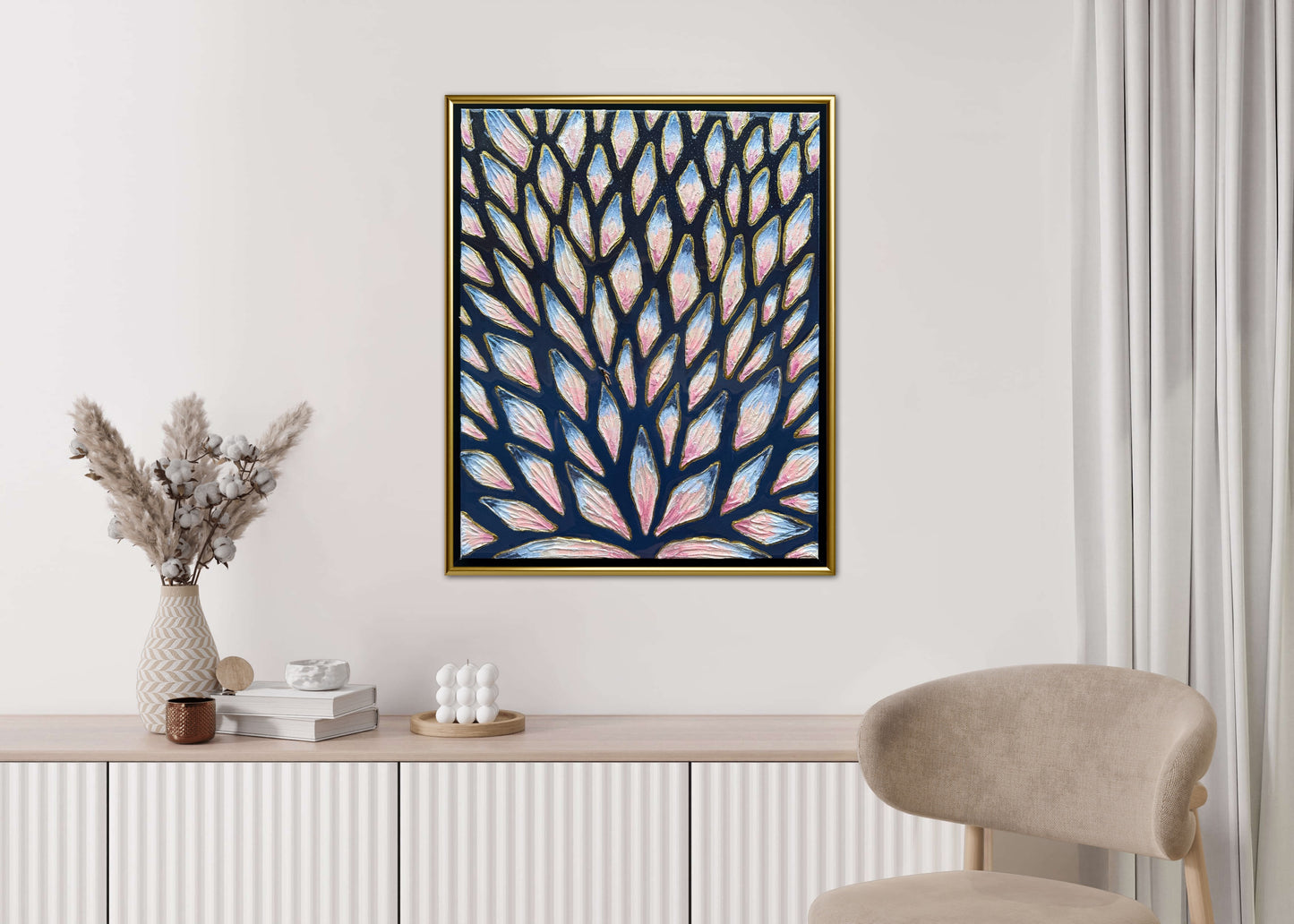 The Path to Intuition - 16x20in Mixed Media; Sand, Acrylic & Resin on Canvas Framed