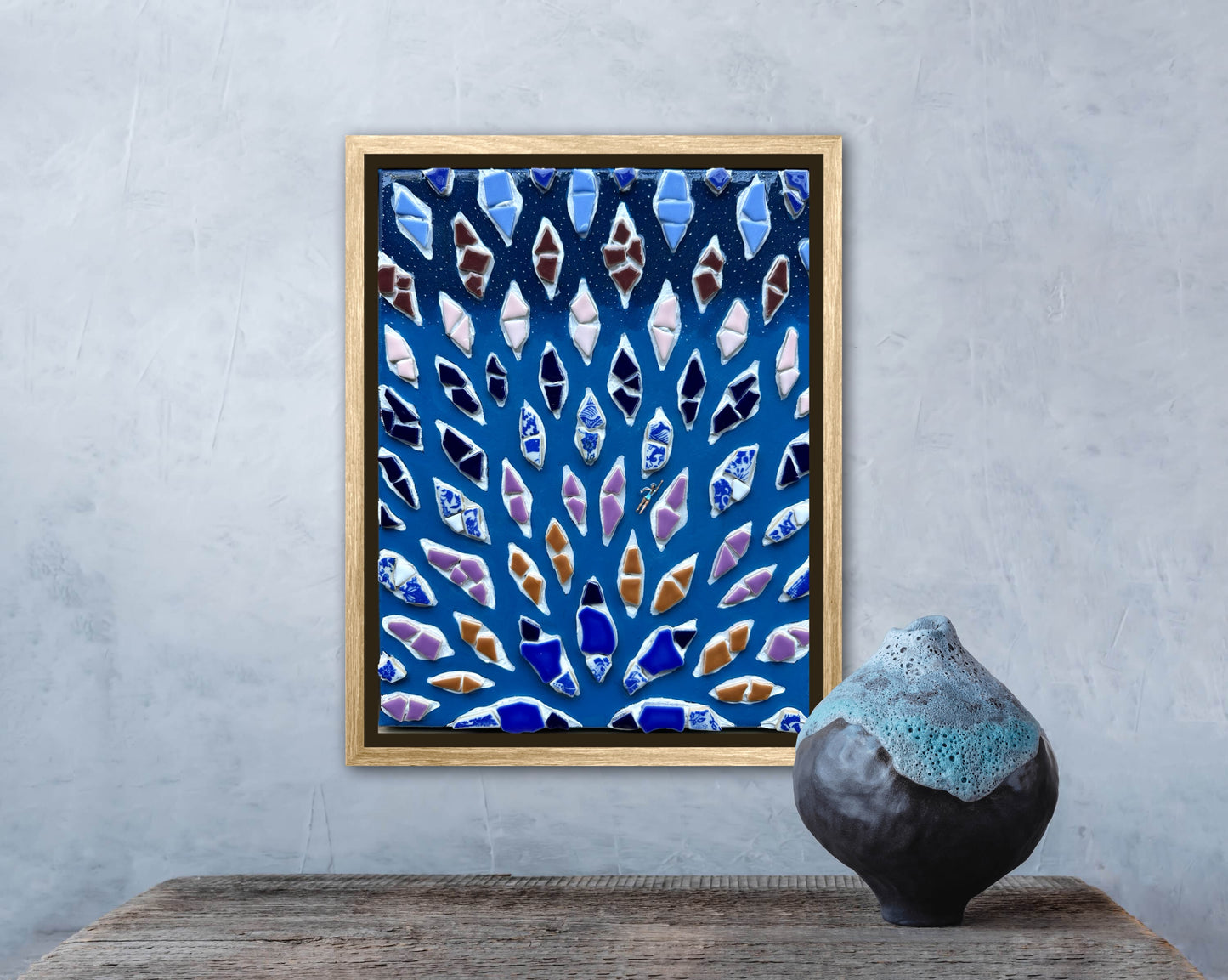 The Path to Wisdom - 11x14 Mixed Media; Sand, Acrylic & Resin on Canvas Framed