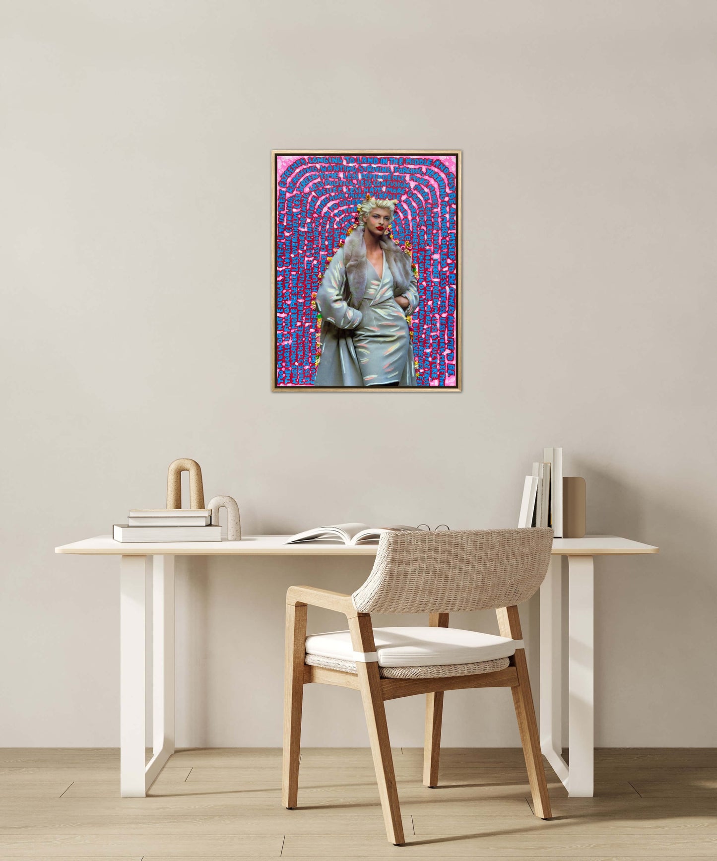 Vogue Reflections: “Just Be” Original Art 11x14in Framed