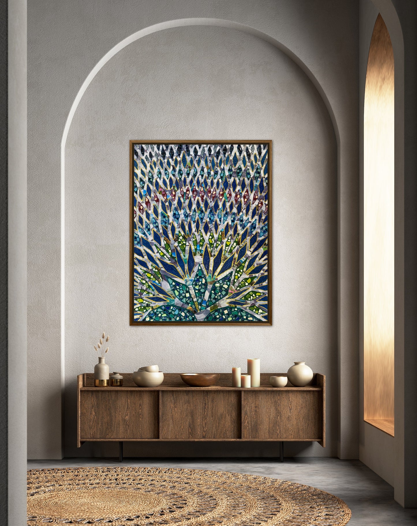 The Path to Paradise - 36x48in Mixed Media Textured Artwork Framed