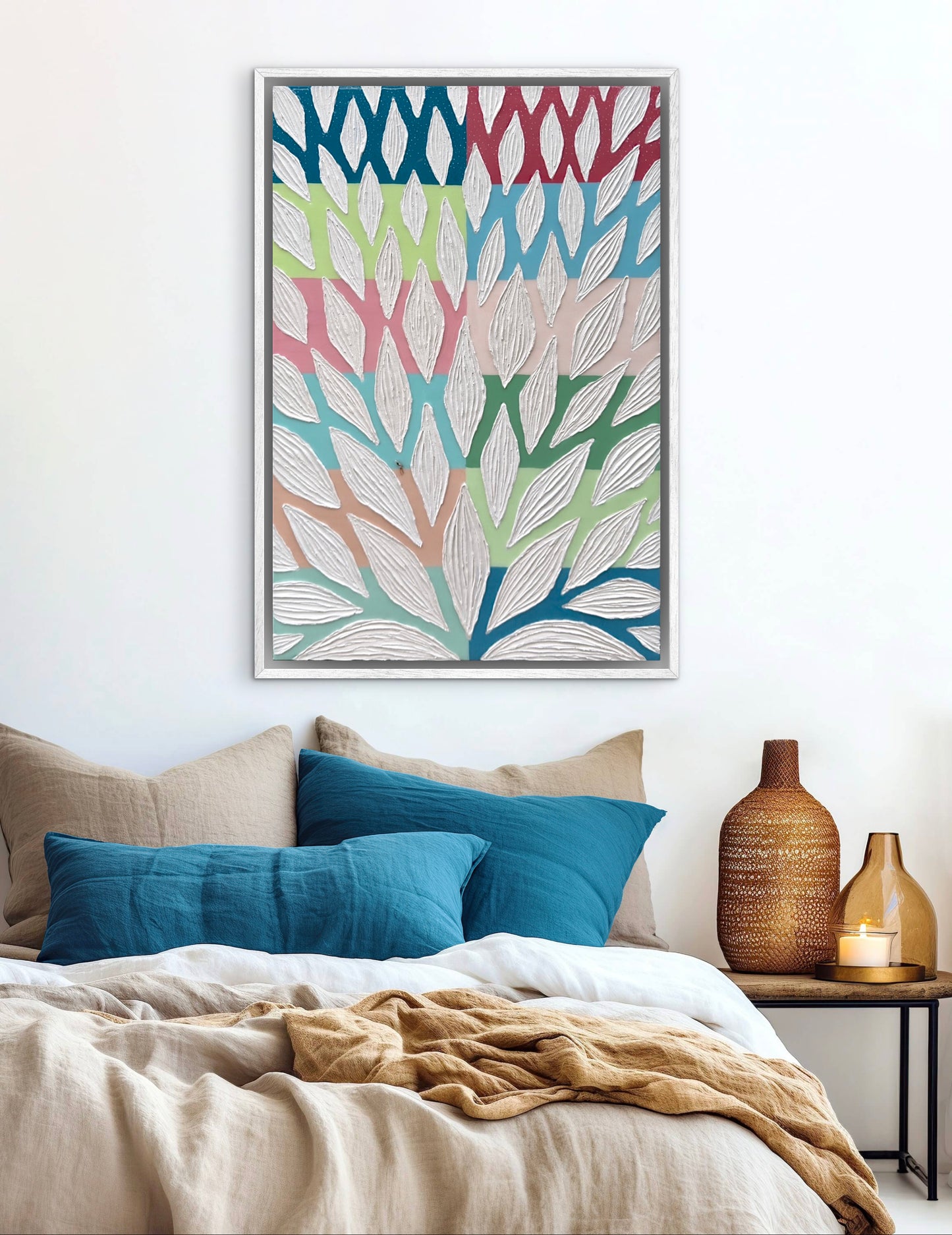 The Path to Bondi Beach - 24x36in Mixed Media; Sand, Acrylic & Resin on Canvas Framed