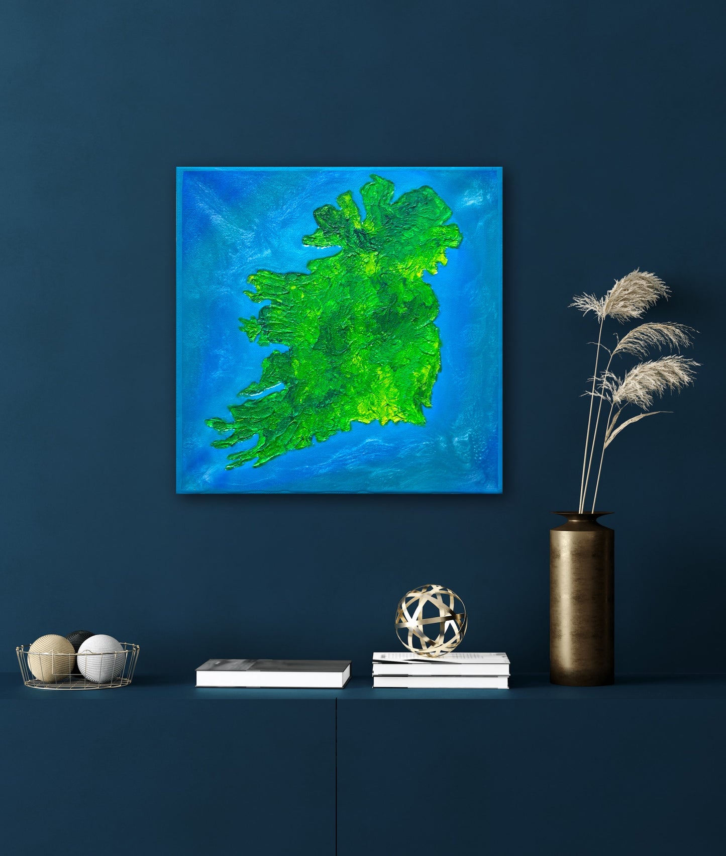 IRELAND 🇮🇪 - 12x12in Acrylic & Resin on Canvas