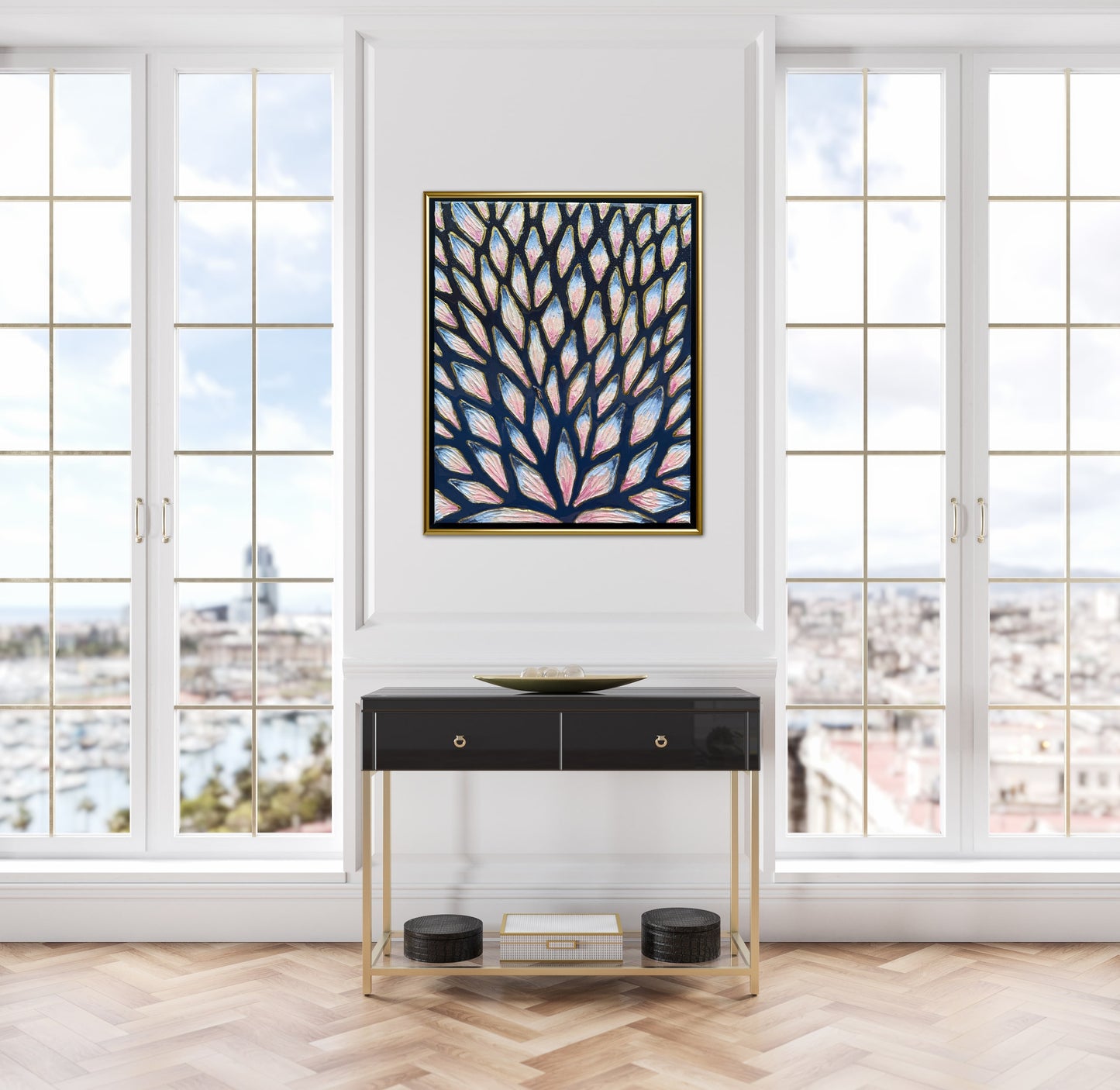 The Path to Intuition - 16x20in Mixed Media; Sand, Acrylic & Resin on Canvas Framed