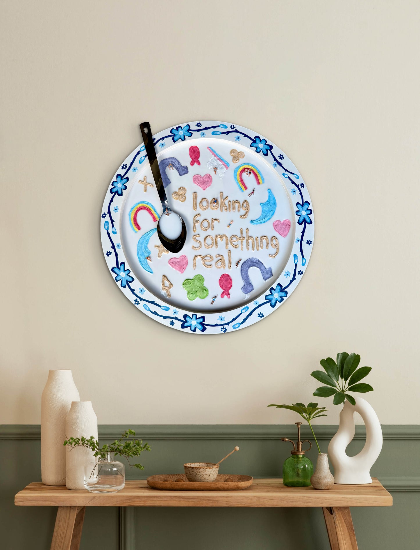 Lucky Charms: Looking for Something Real - 20x20in Mixed Media