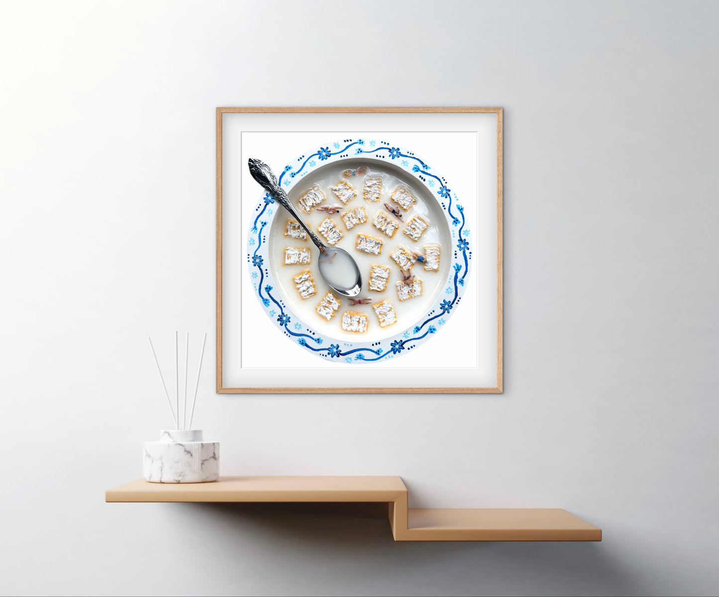 Saturday Mornings: Frosted Mini Wheats Print - 10x10in Glicée Fine Art Print