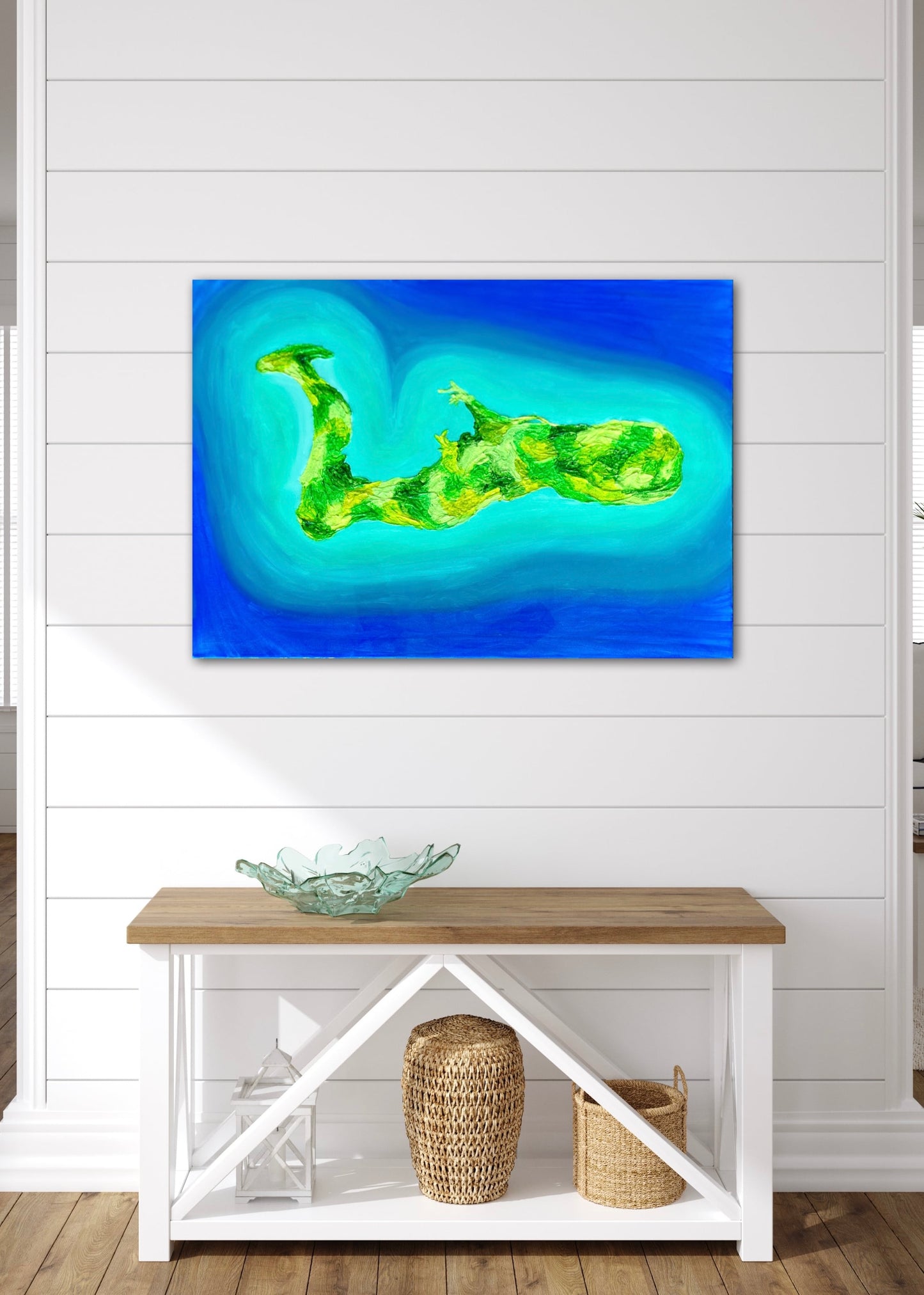 GRAND CAYMAN - 24x30in Acrylic & Resin on Canvas