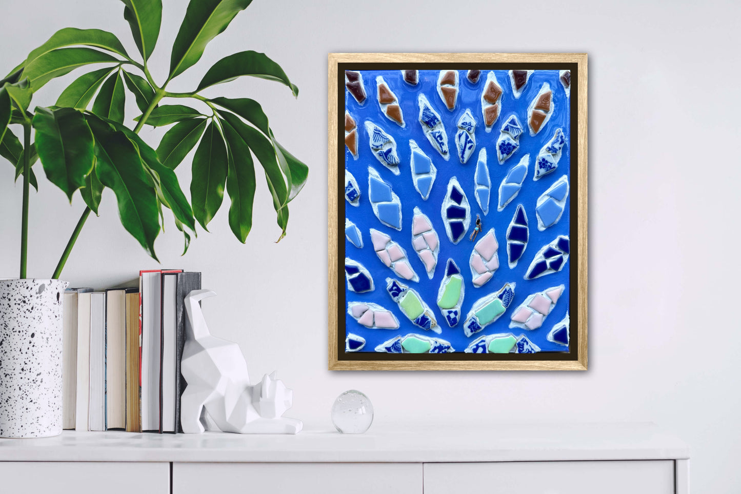 The Path to Peace - 8x10 Mixed Media; Sand, Acrylic & Resin on Canvas Framed