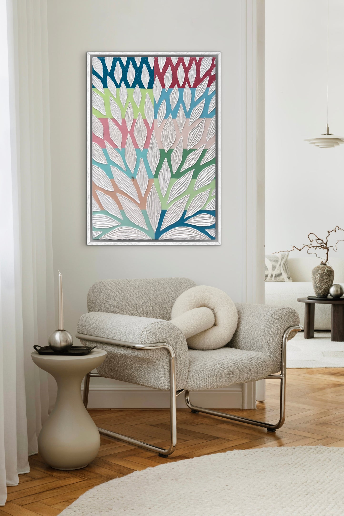The Path to Bondi Beach - 24x36in Mixed Media; Sand, Acrylic & Resin on Canvas Framed