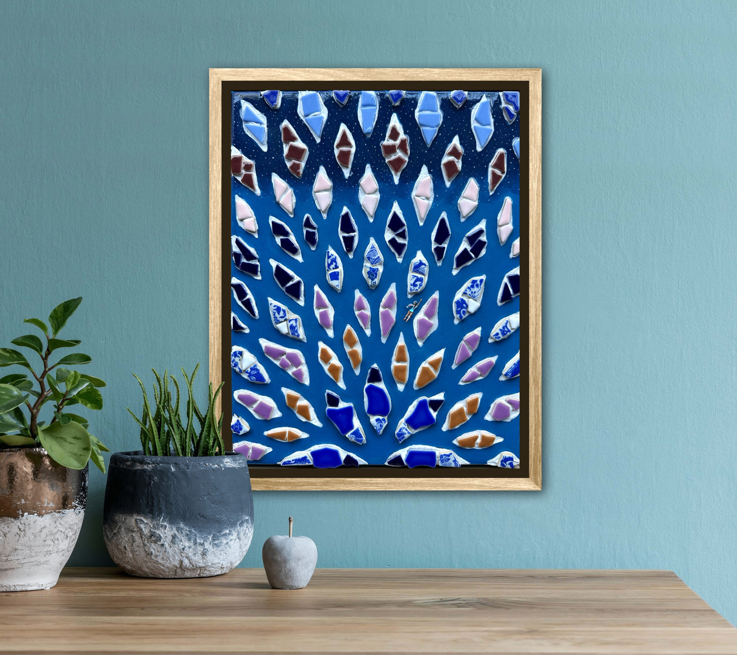 The Path to Wisdom - 11x14 Mixed Media; Sand, Acrylic & Resin on Canvas Framed