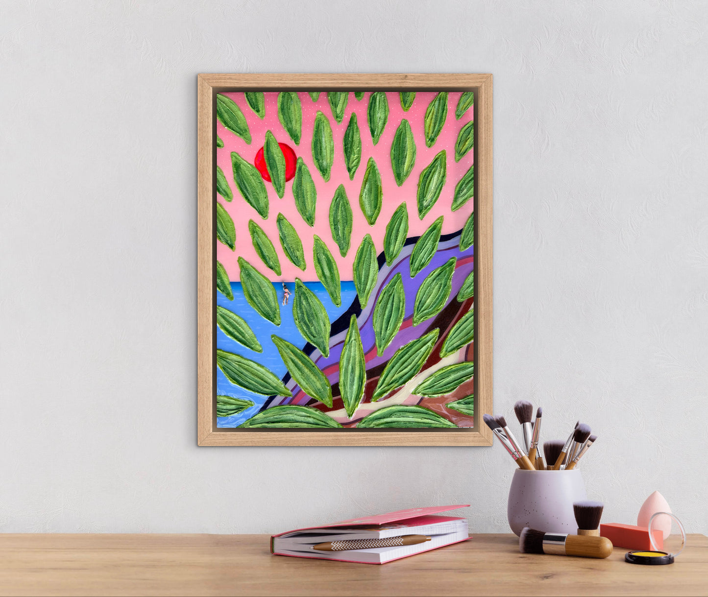 The Path to the Sun - 11x14 Mixed Media on Canvas Framed