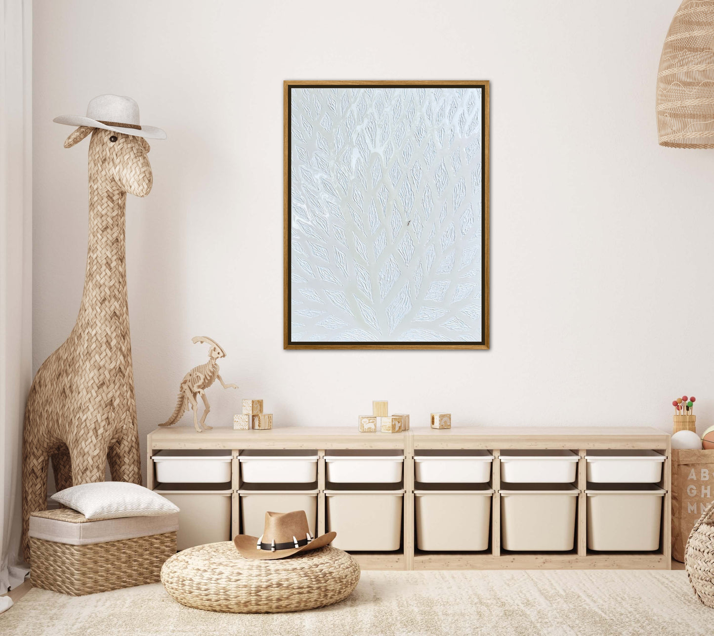 The Path to Dancing in the Clouds - 30x40in Mixed Media Textured Artwork Framed