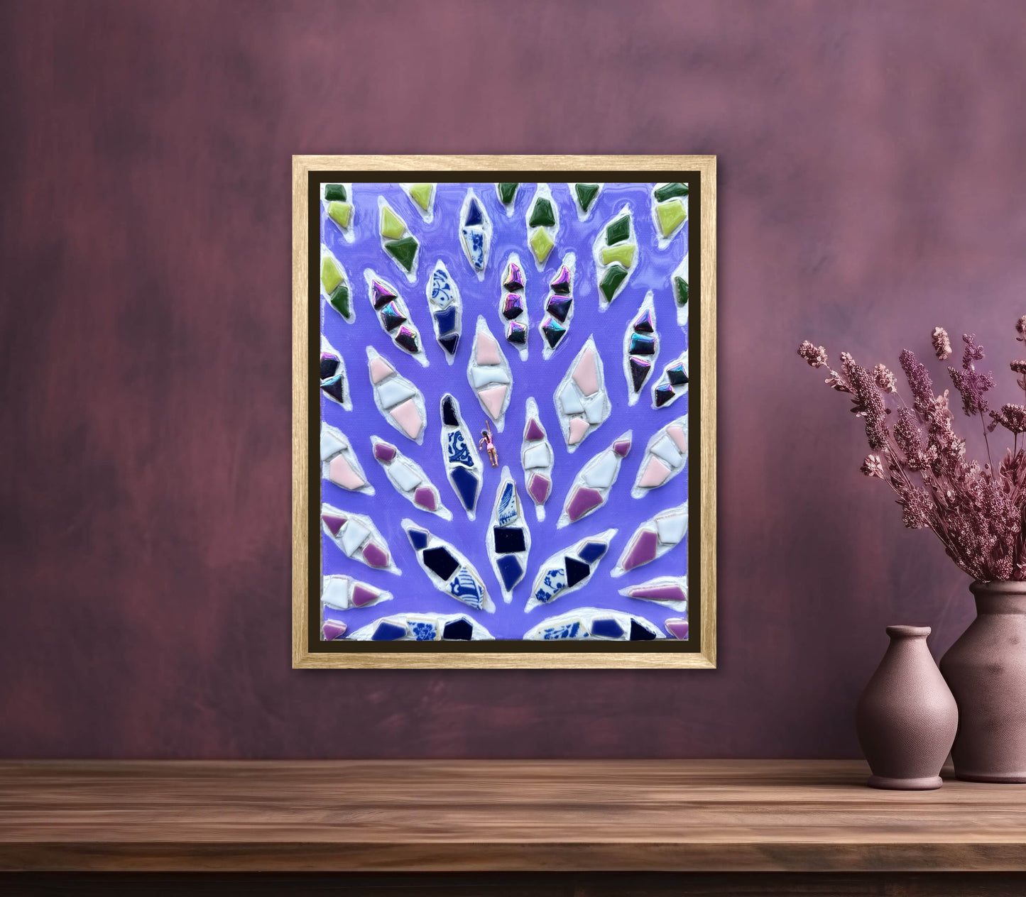 The Path to Fulfillment - 8x10 Mixed Media; Sand, Acrylic & Resin on Canvas Framed