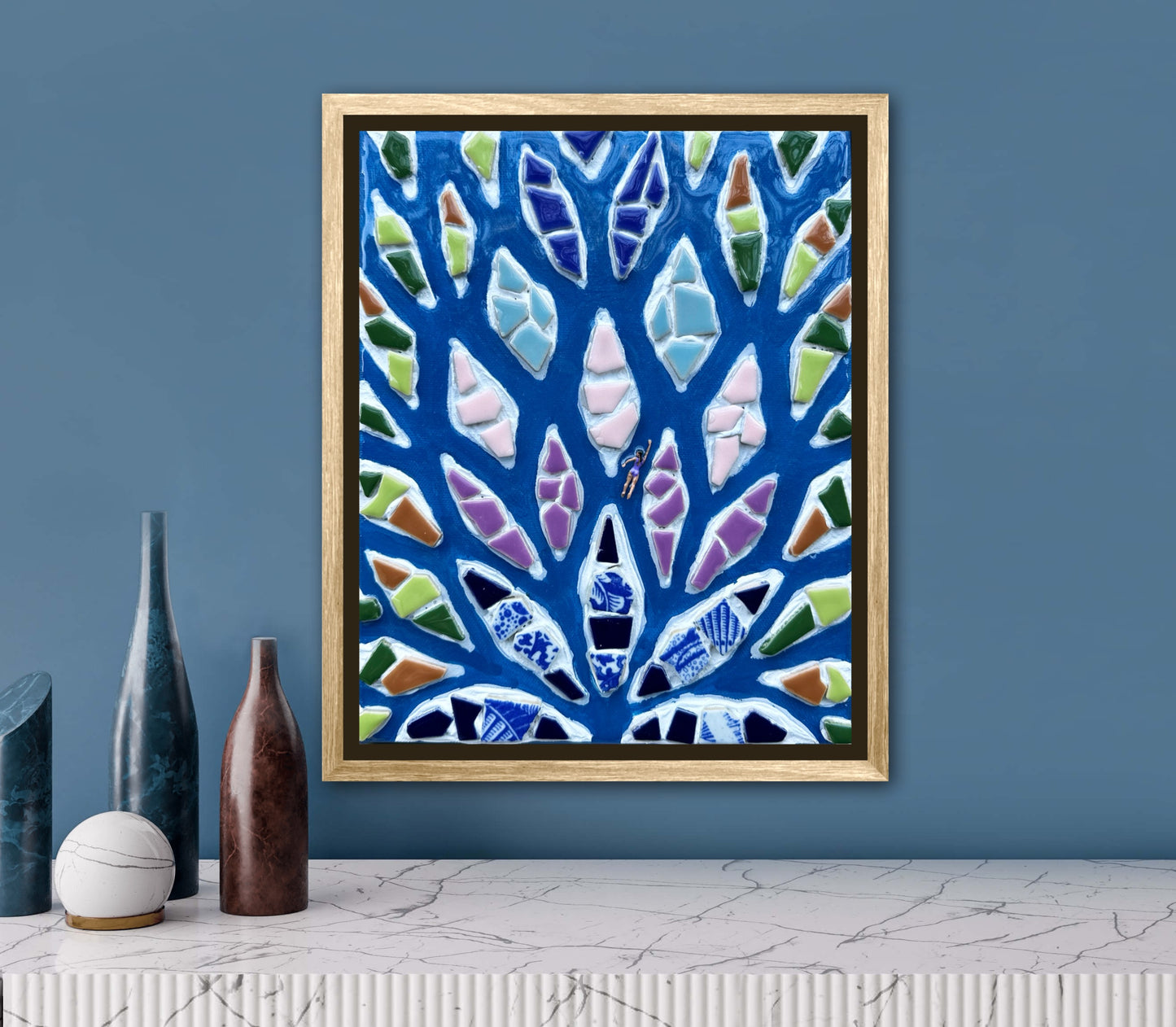 The Path to Purpose - 8x10 Mixed Media; Sand, Acrylic & Resin on Canvas Framed