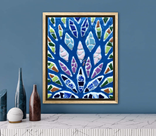 The Path to Purpose - 8x10 Mixed Media; Sand, Acrylic & Resin on Canvas Framed