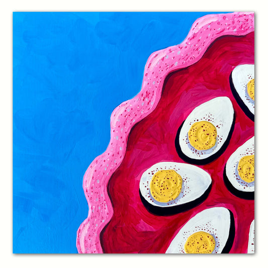 Little Luxuries Collection: Deviled Eggs - 12x12in Original Art