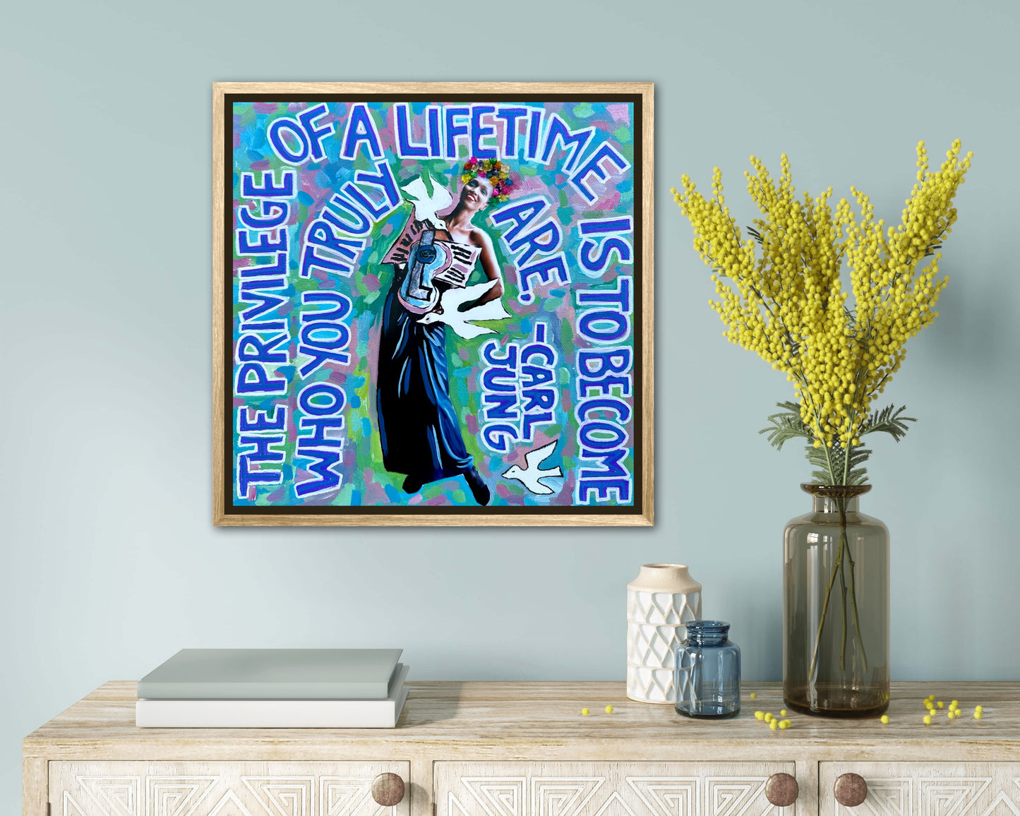 Vogue Reflections: The Privilege of a Lifetime - 12x12in Acrylic & Resin on Canvas